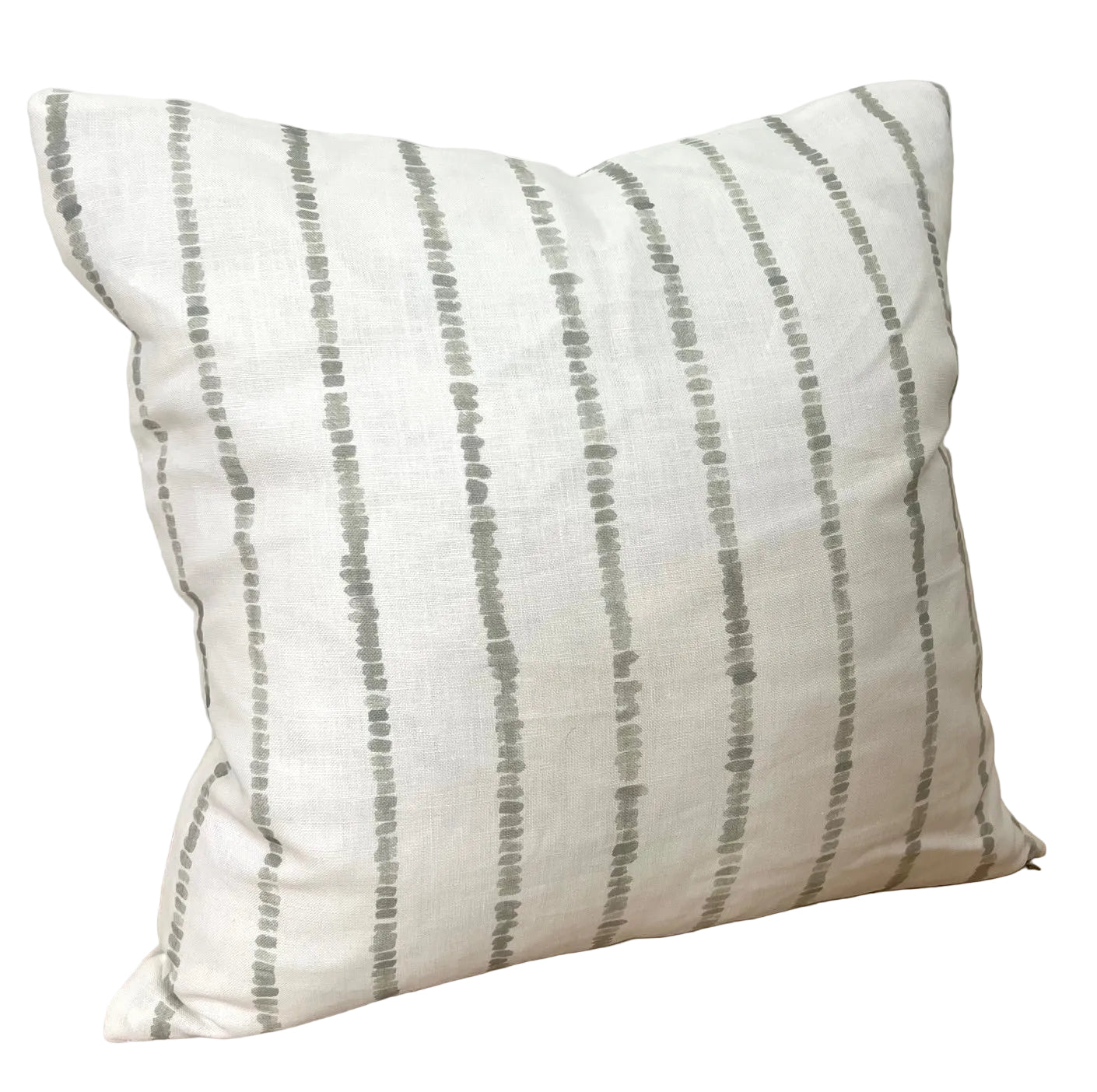 Sea Glass colored Alexis Walter Purslane Seersucker Linen Pillow. Down insert included. 20” x 20”